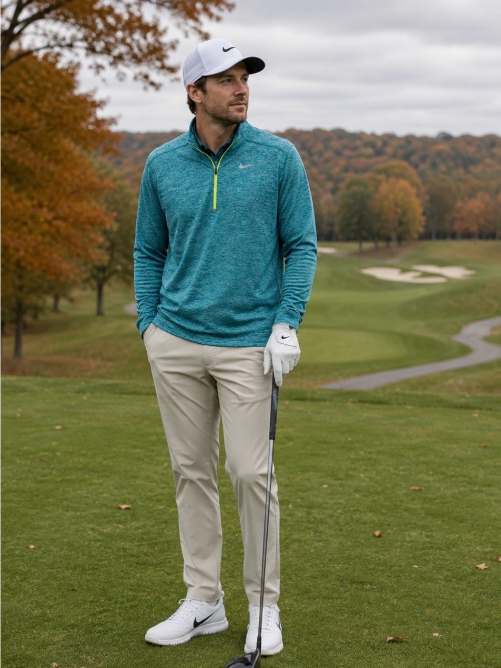 Nike Men’s Dri-FIT Element 1/4 Zip Golf Running Pullover –Long Sleeve, Medium